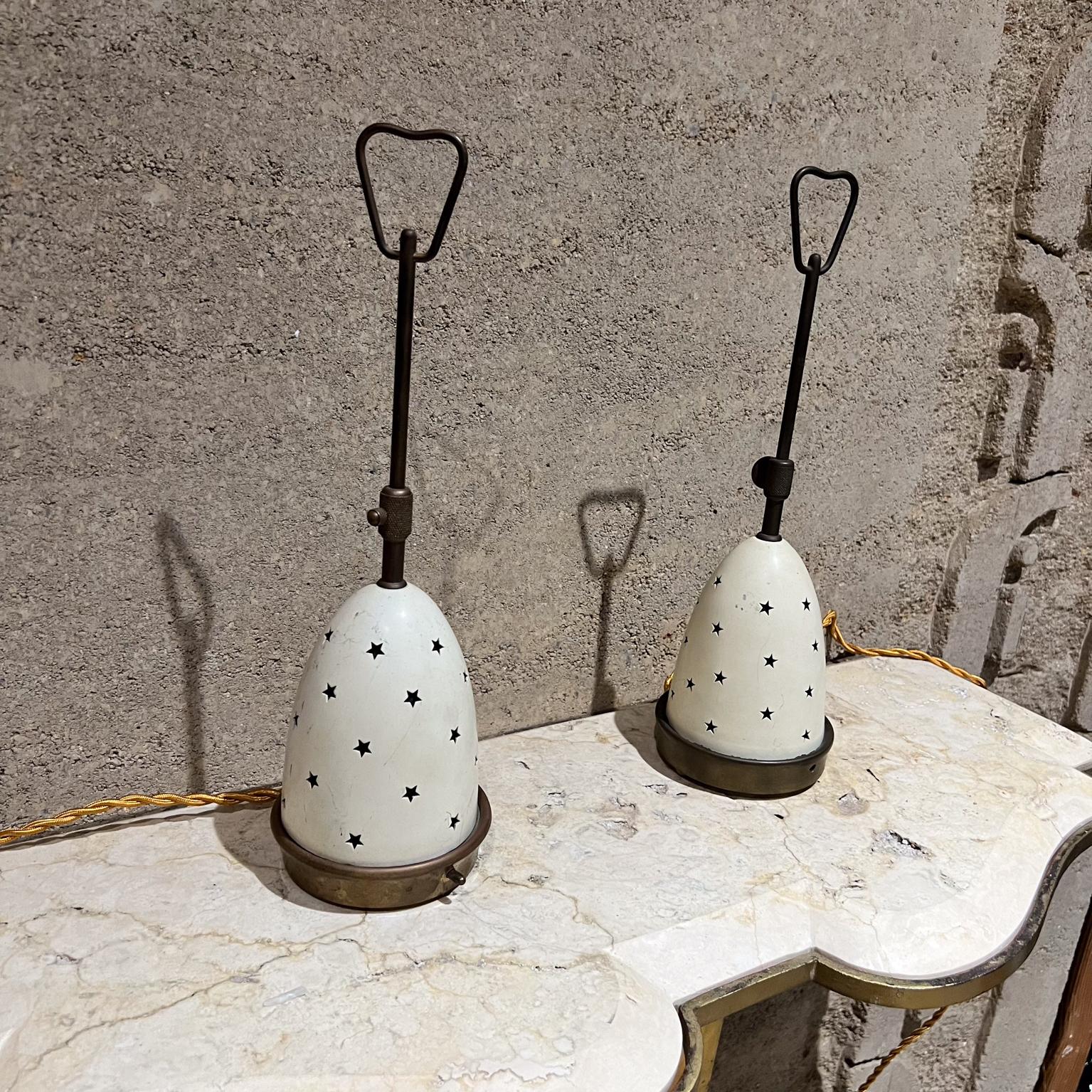 Años 50 Angelo Lelii Lámparas de mesa de estrella blanca Arredoluce Monza Italia en venta 6