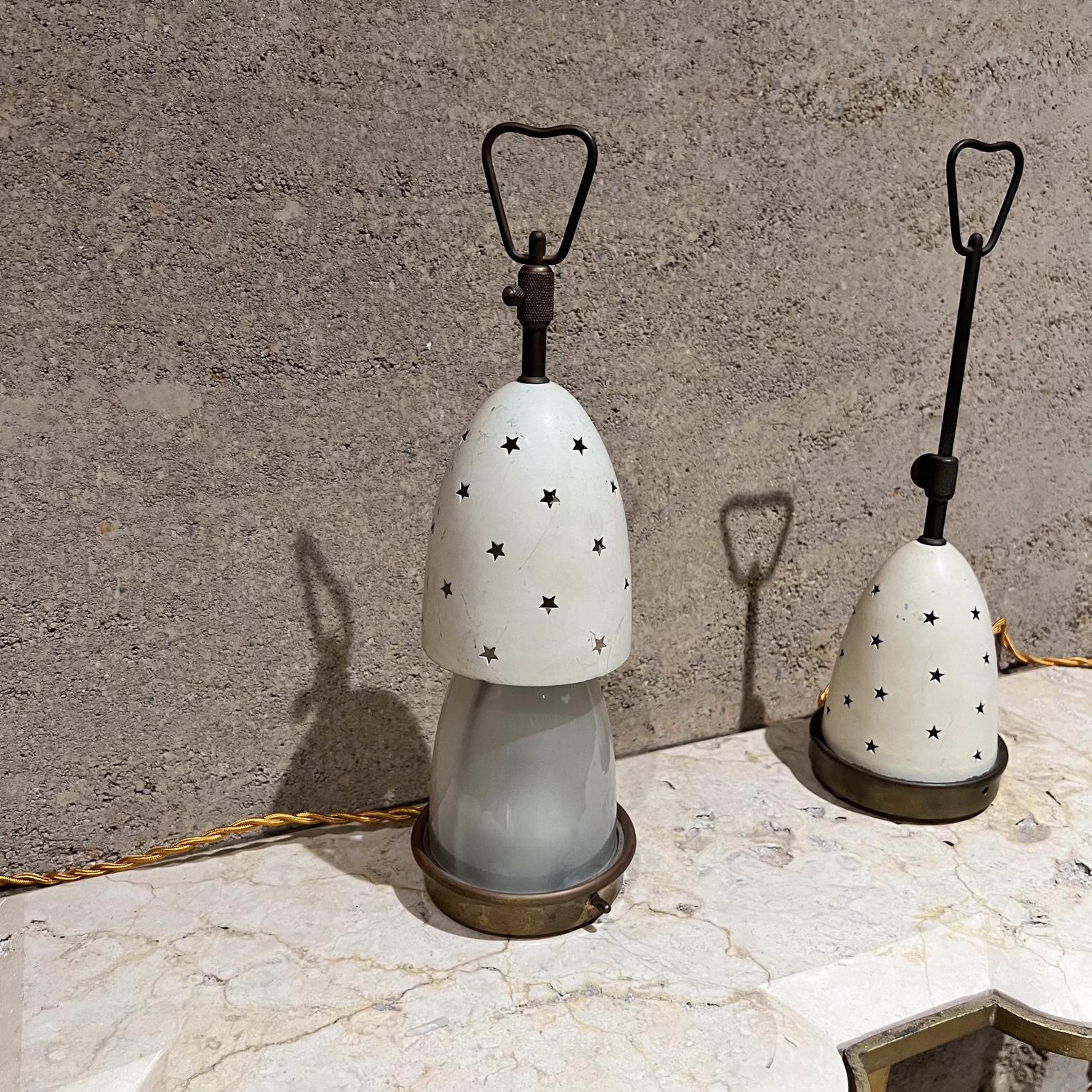 Años 50 Angelo Lelii Lámparas de mesa de estrella blanca Arredoluce Monza Italia en venta 7