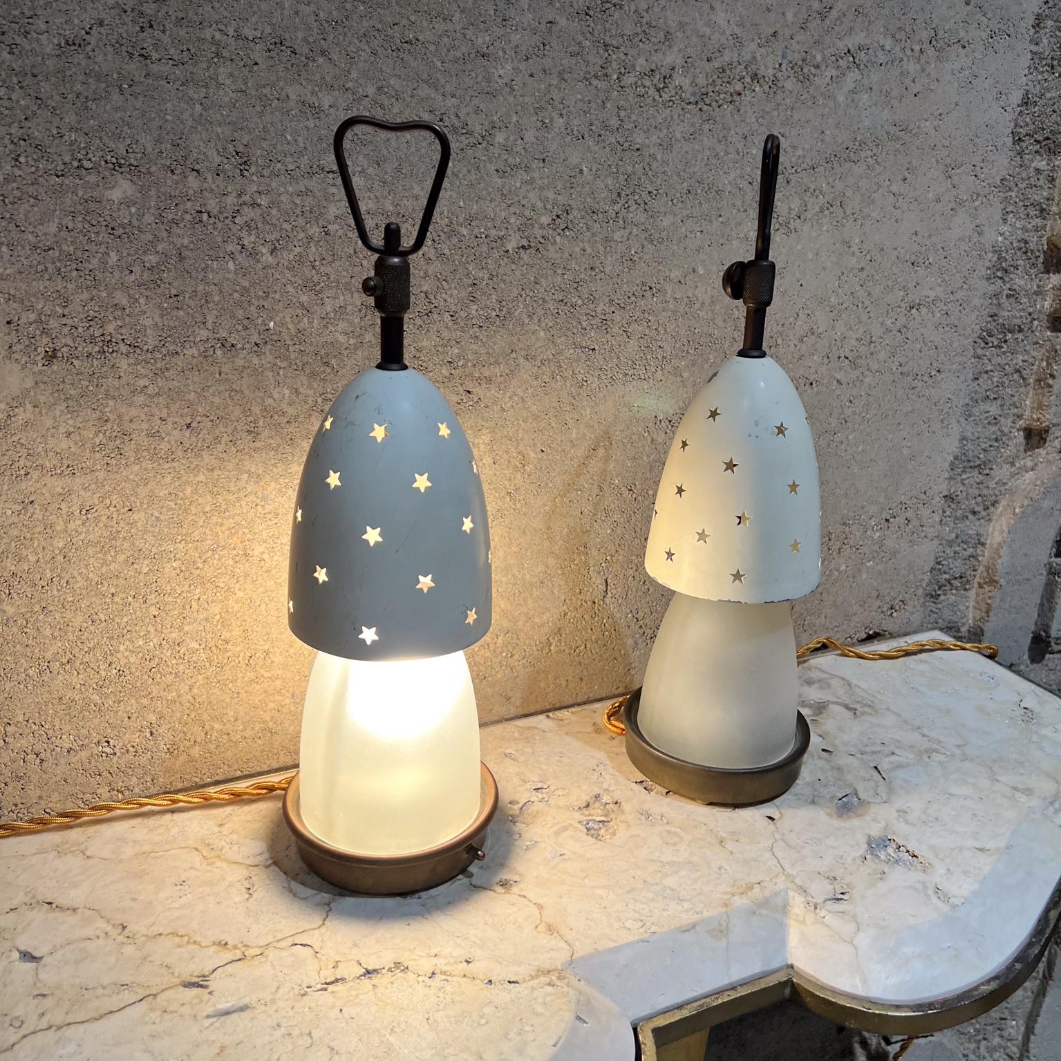 Años 50 Angelo Lelii Lámparas de mesa de estrella blanca Arredoluce Monza Italia en venta 8