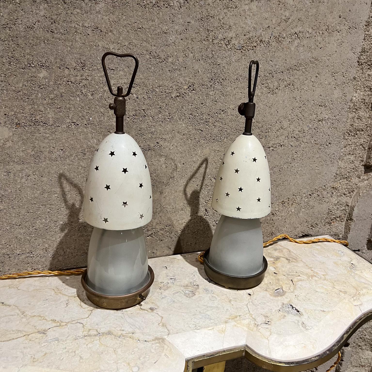 Años 50 Angelo Lelii Lámparas de mesa de estrella blanca Arredoluce Monza Italia en venta 1