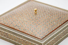 1950s Anglo Indian Style Micro Mosaic Inlaid Jewelry Box