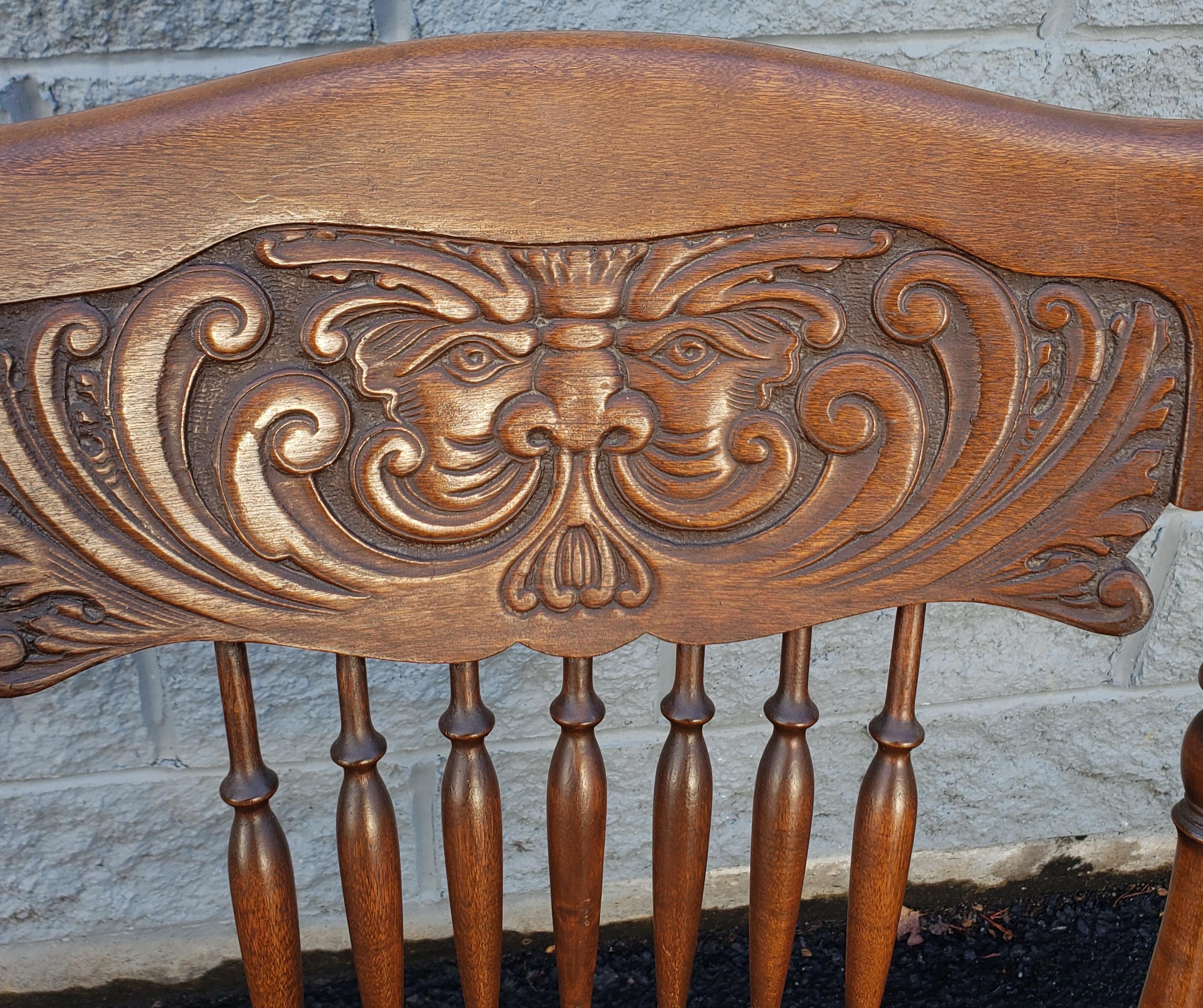 20th Century 1950s Anglo Inglo-Indian Carved Walnut Rocking Chairs For Sale