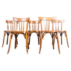 1950's Angular French Bentwood Dining Chairs - Set Of Five