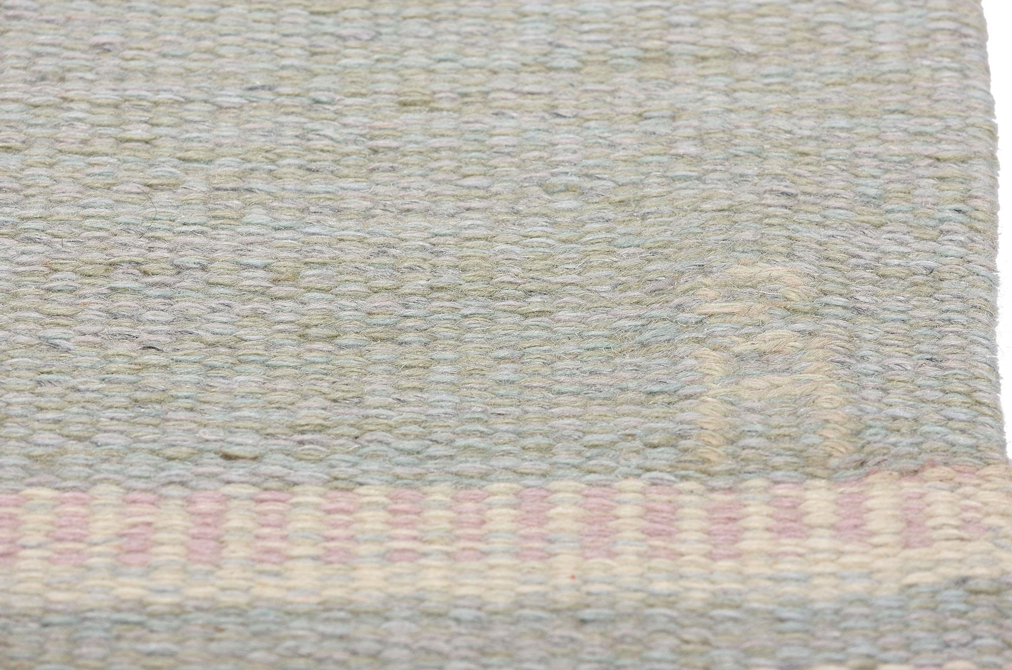 Tissé à la main 1950 Anna Johanna Ångström Suédoise Scandinave Röllakan avec Modernity Style en vente