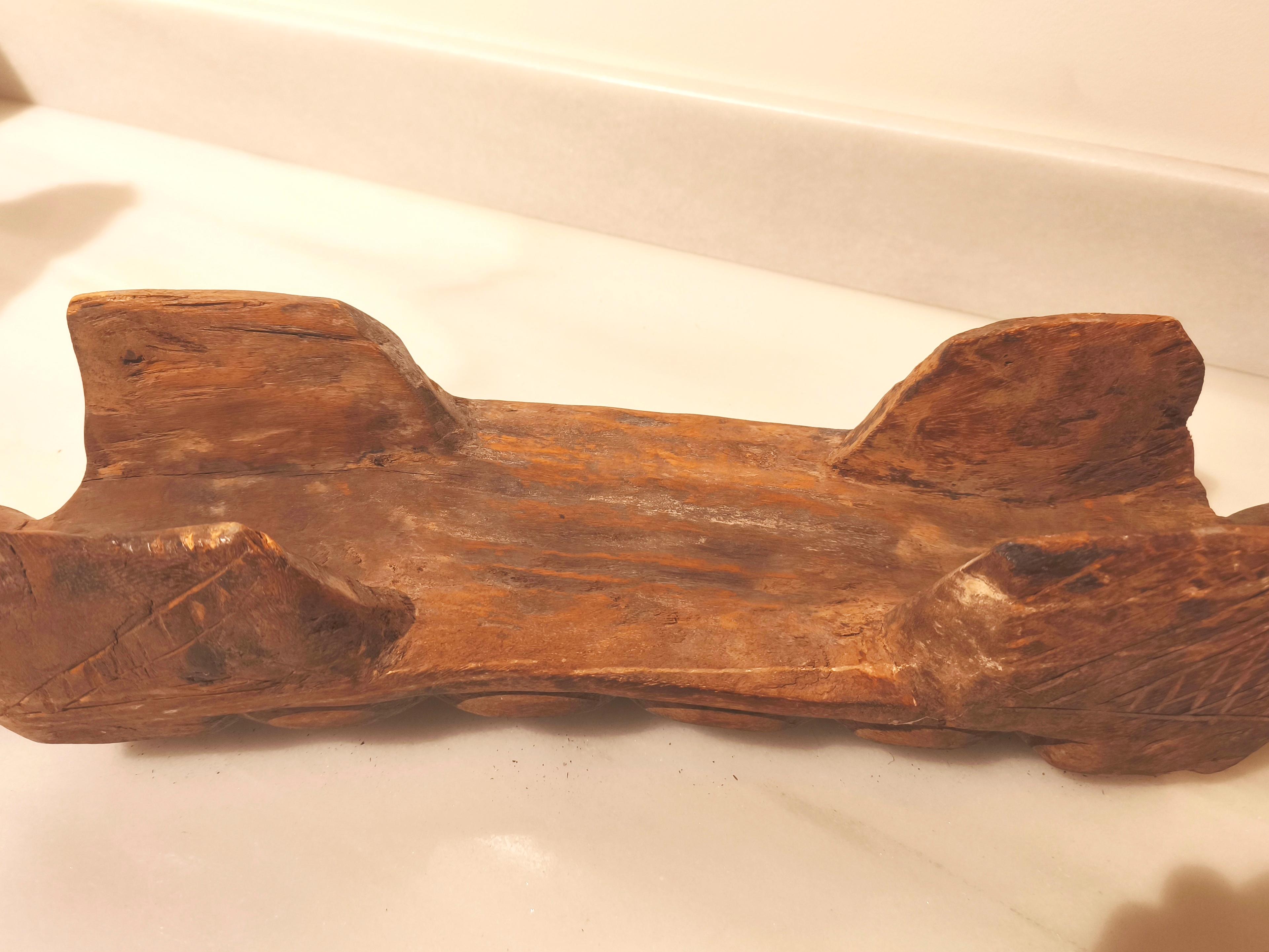Antiquités des années 1950 Plateau de jeu africain Mancala sculpté en Wood en vente 1