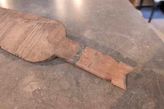 1950s Antique Carved Wooden Roller for Textile Printing