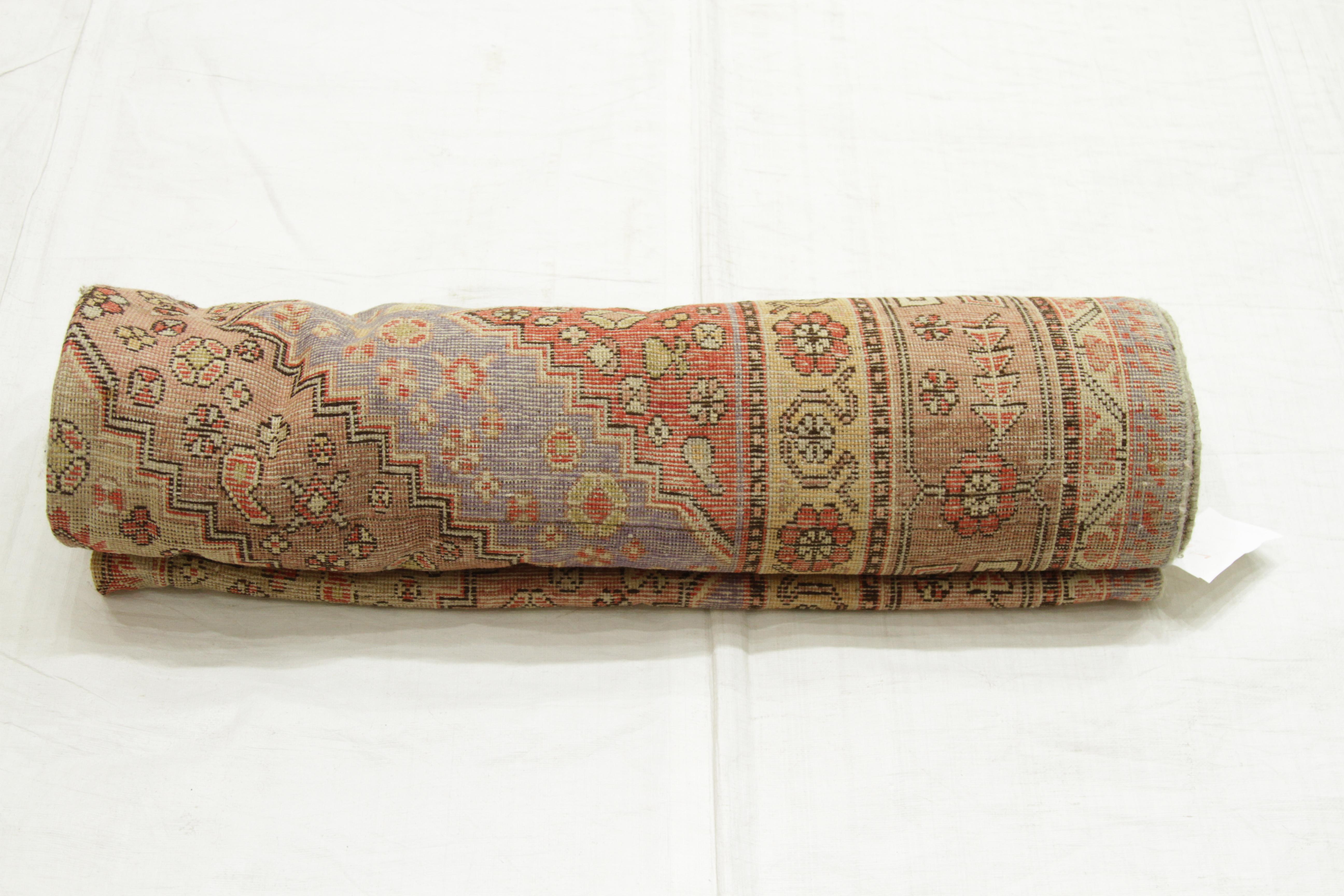 1950s Antique Central Asian Rug Khotan Style with Elaborate Floral Motif For Sale 2