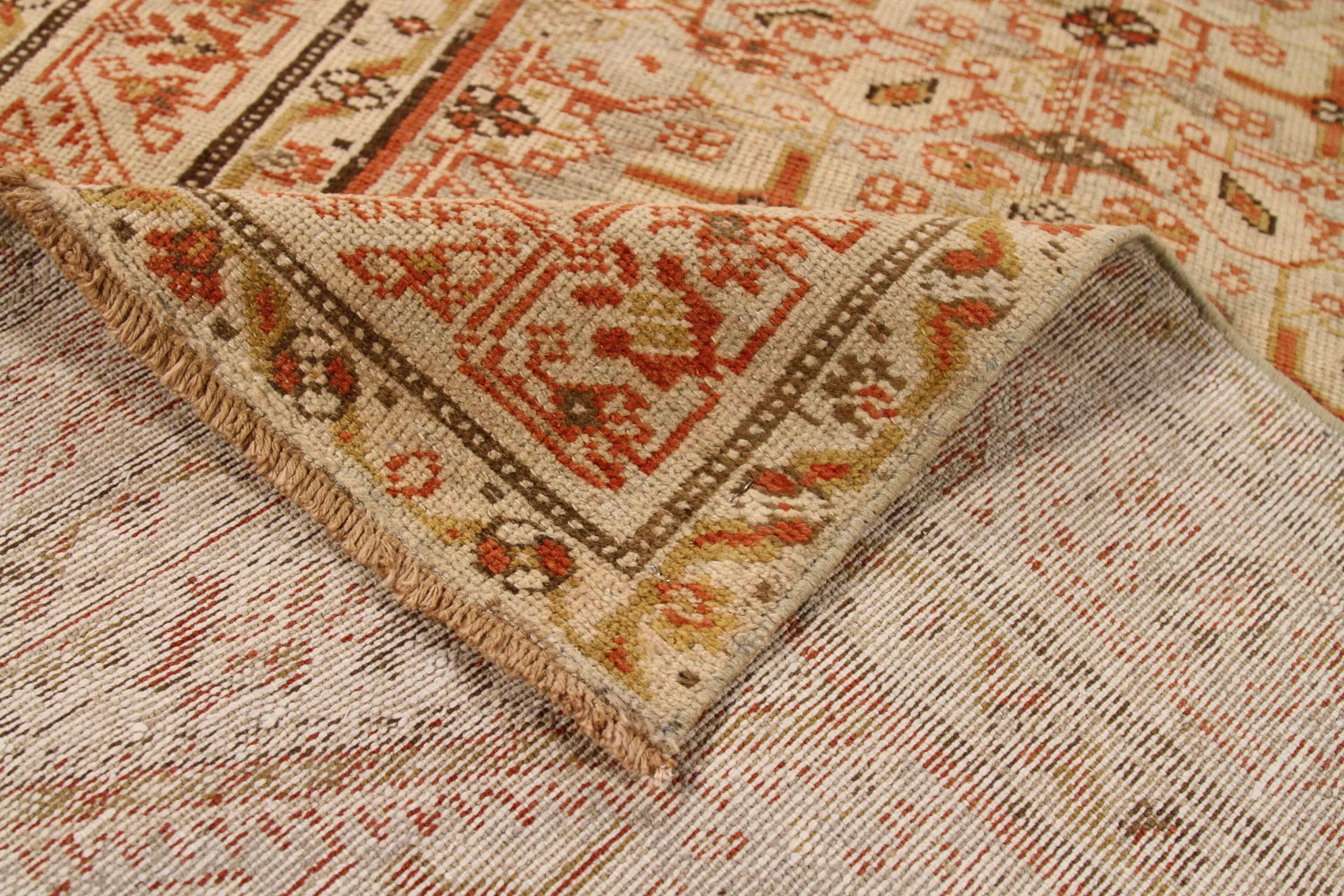 Persiano Tappeto persiano antico del 1950 in stile Malayer con squisite figure geometriche in vendita