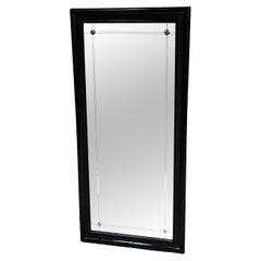 1950 Antique Mirror da parete in raso nero Città del Messico