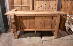 1950s Antique Wooden Carpenter's Workbench