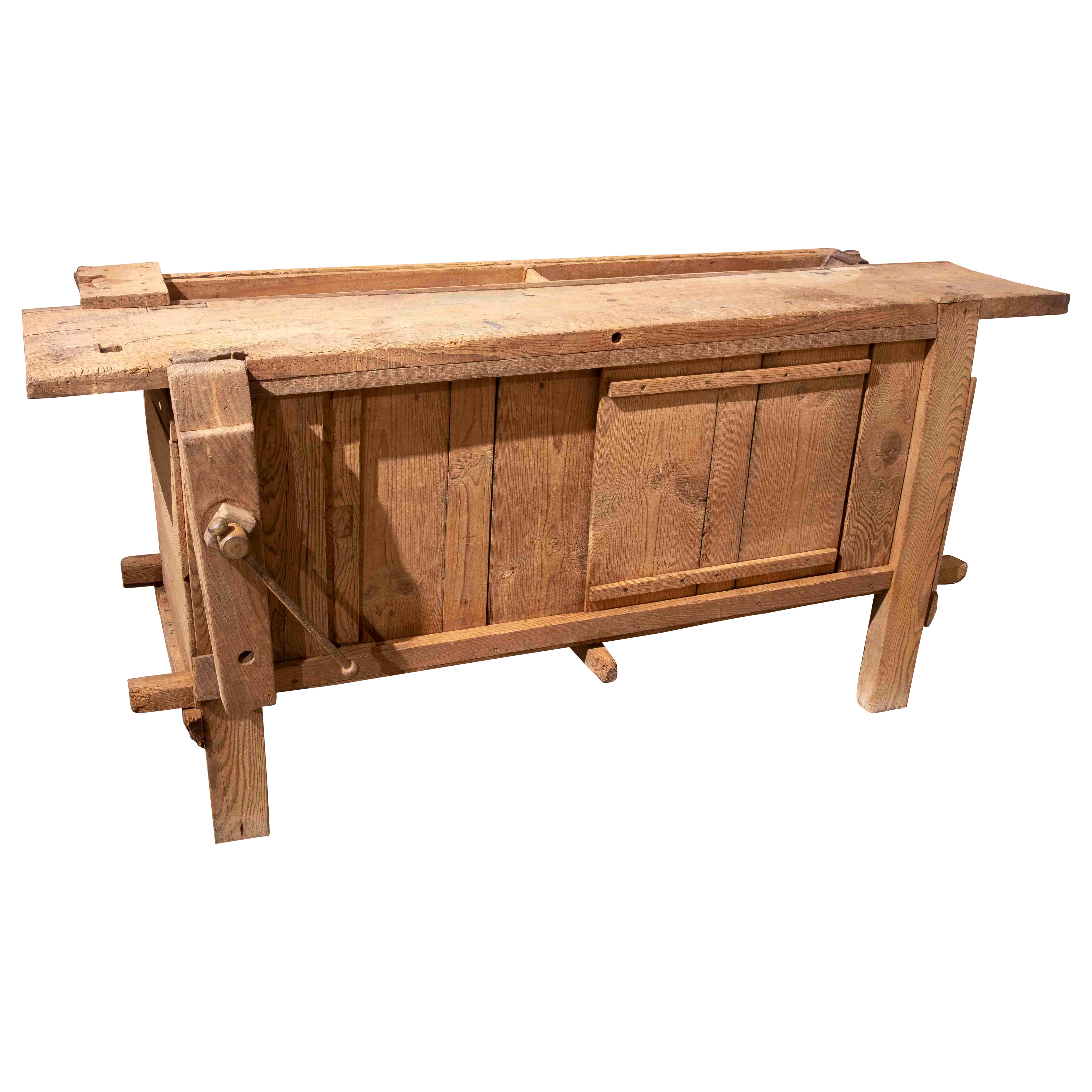 Etabli de menuisier en bois ancien des années 1950 en vente