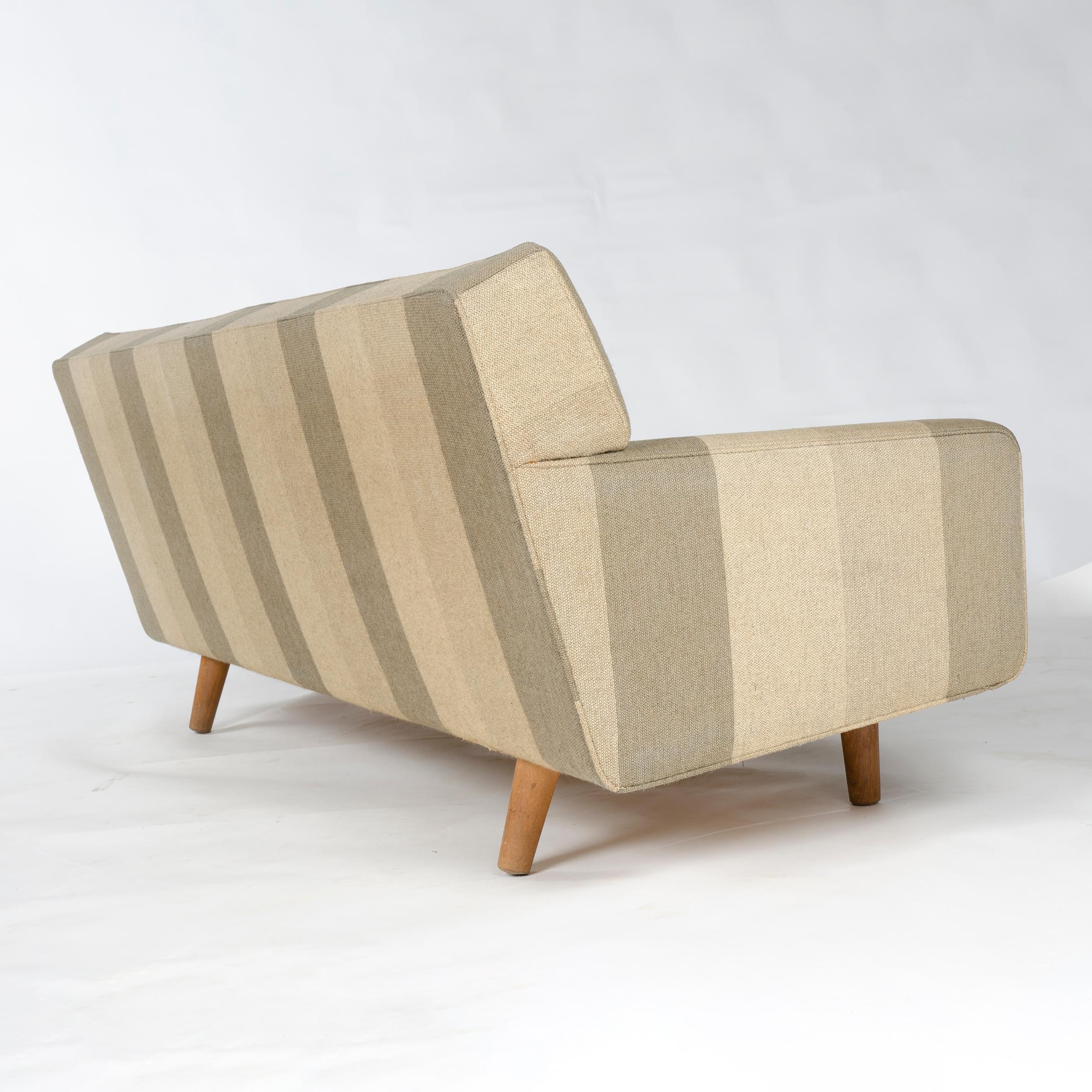 Scandinavian Modern 1950s AP32-S Danish Upholstered Sofa by Hans J. Wegner for A. P. Stolen For Sale