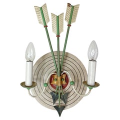 Retro 1950’s Archery Arrow and Target Wall Light