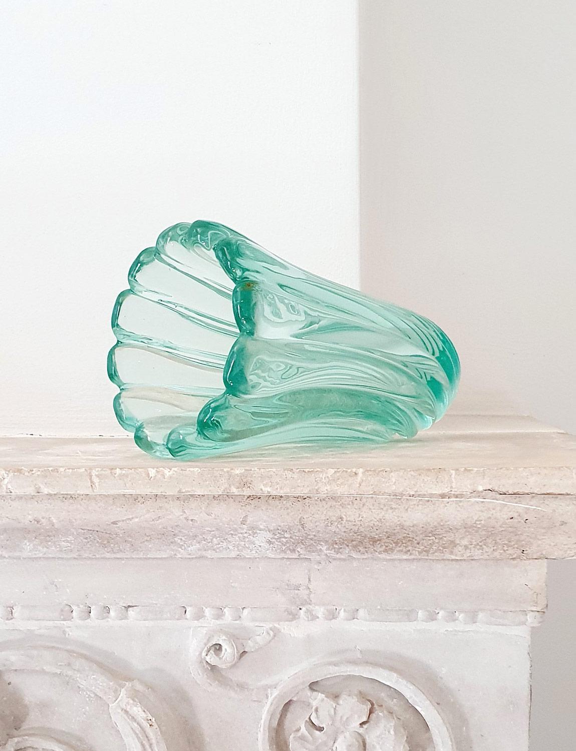 Mid-20th Century 1950s Archimede Seguso Aqua Twisted Vase