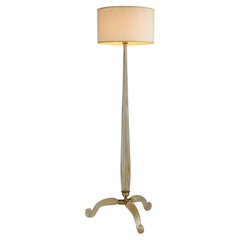 1950s Archimede Seguso Gold Dust Infused Glass Floor Lamp, Italy 