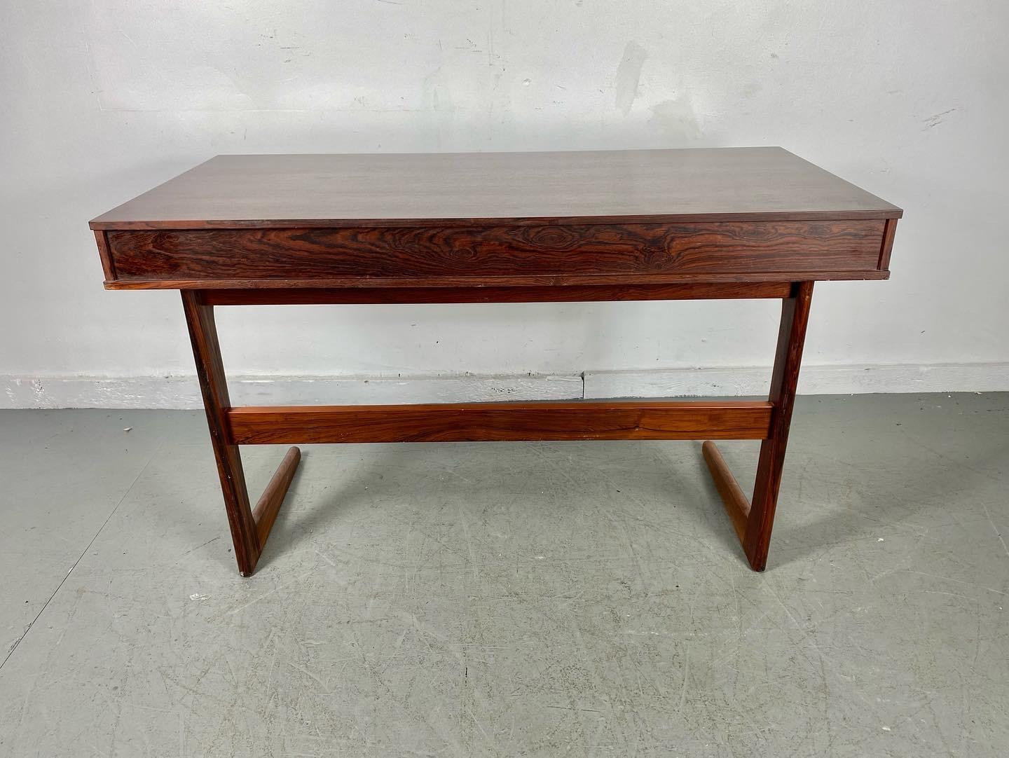 1950's Architectural Danish Rosewood Cantilever Desk by Georg Petersens 1