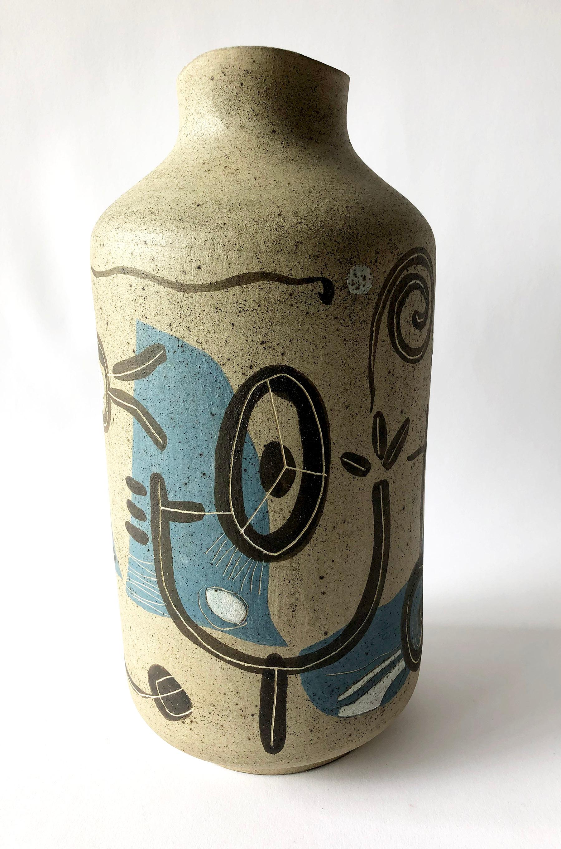 Mid-Century Modern 1950s Arganat Spanish Surrealist Modern Ceramic Vase