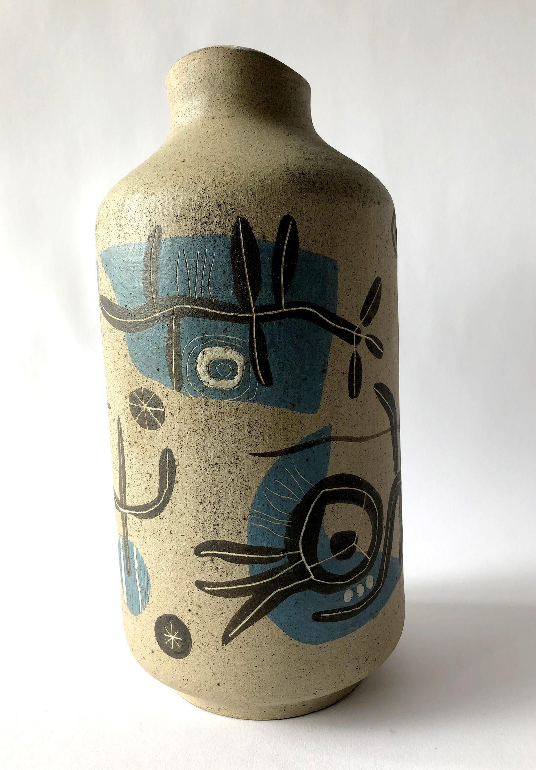 Mid-20th Century 1950s Arganat Spanish Surrealist Modern Ceramic Vase
