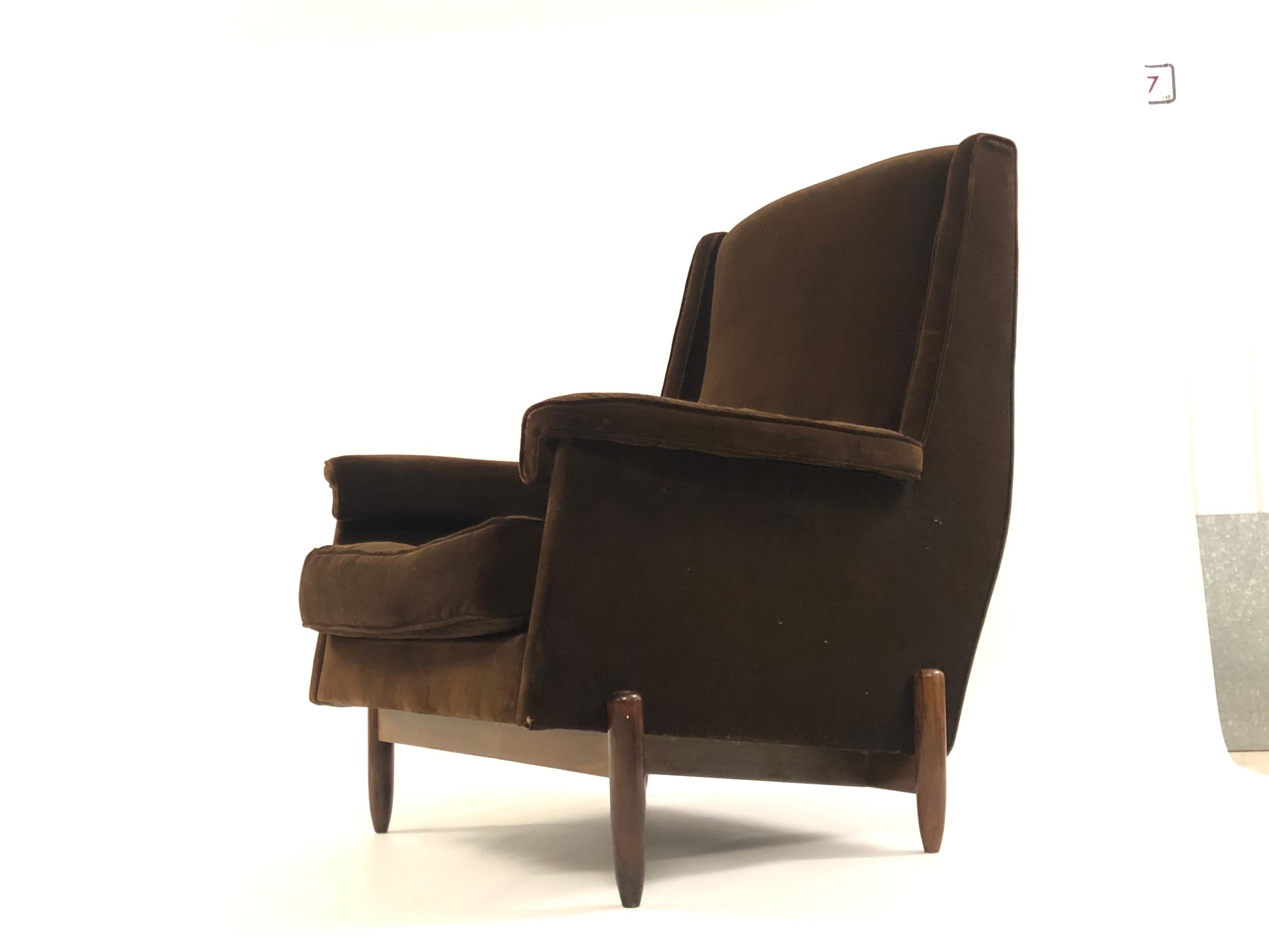 Mid-Century Modern 1950s Armchair Designed by Celina Zilberberg for Celina Decorações, Brazil For Sale