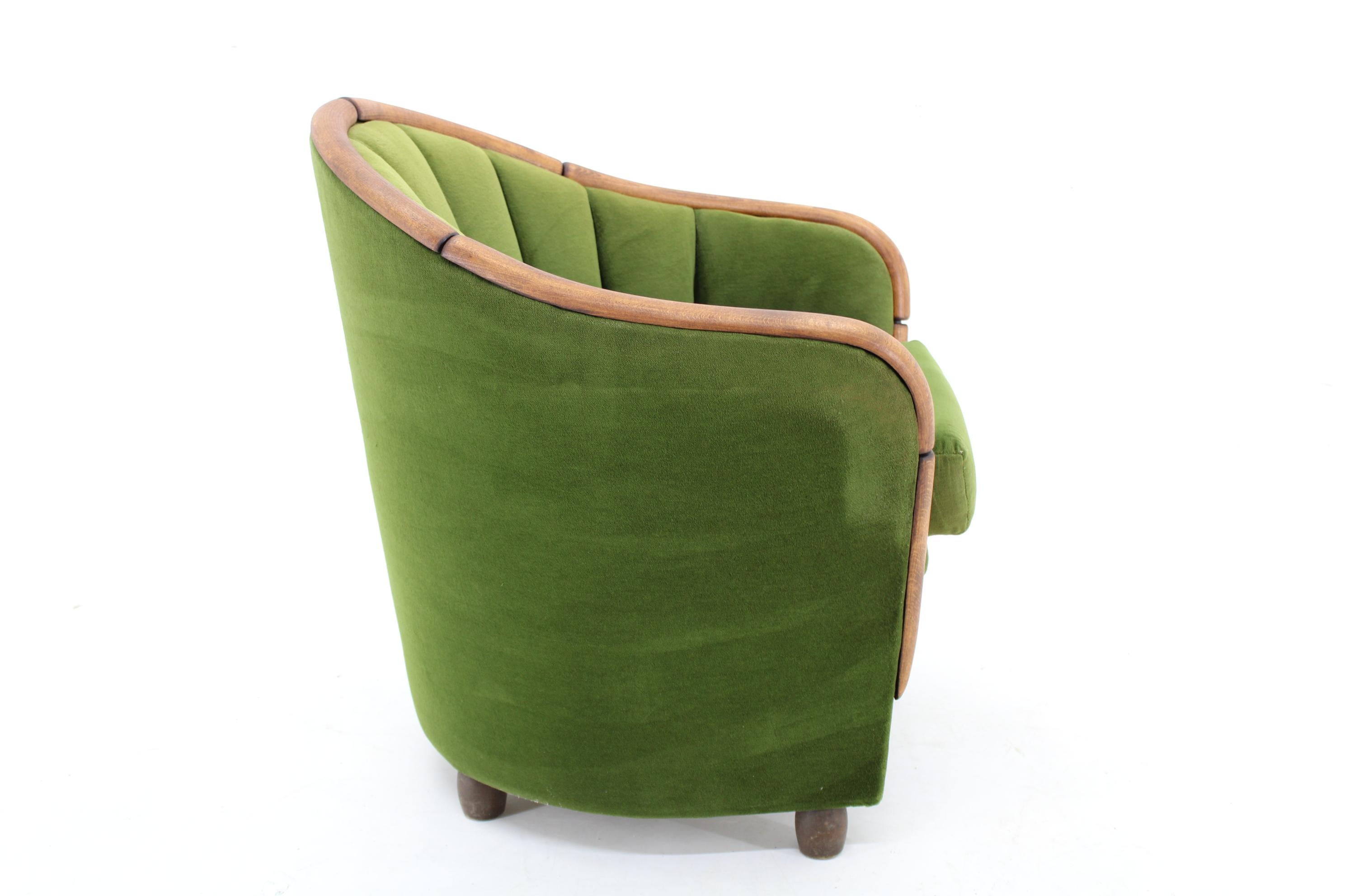 Fabric 1950s Armchair in the Style of Gio Ponti, Czechoslovakia