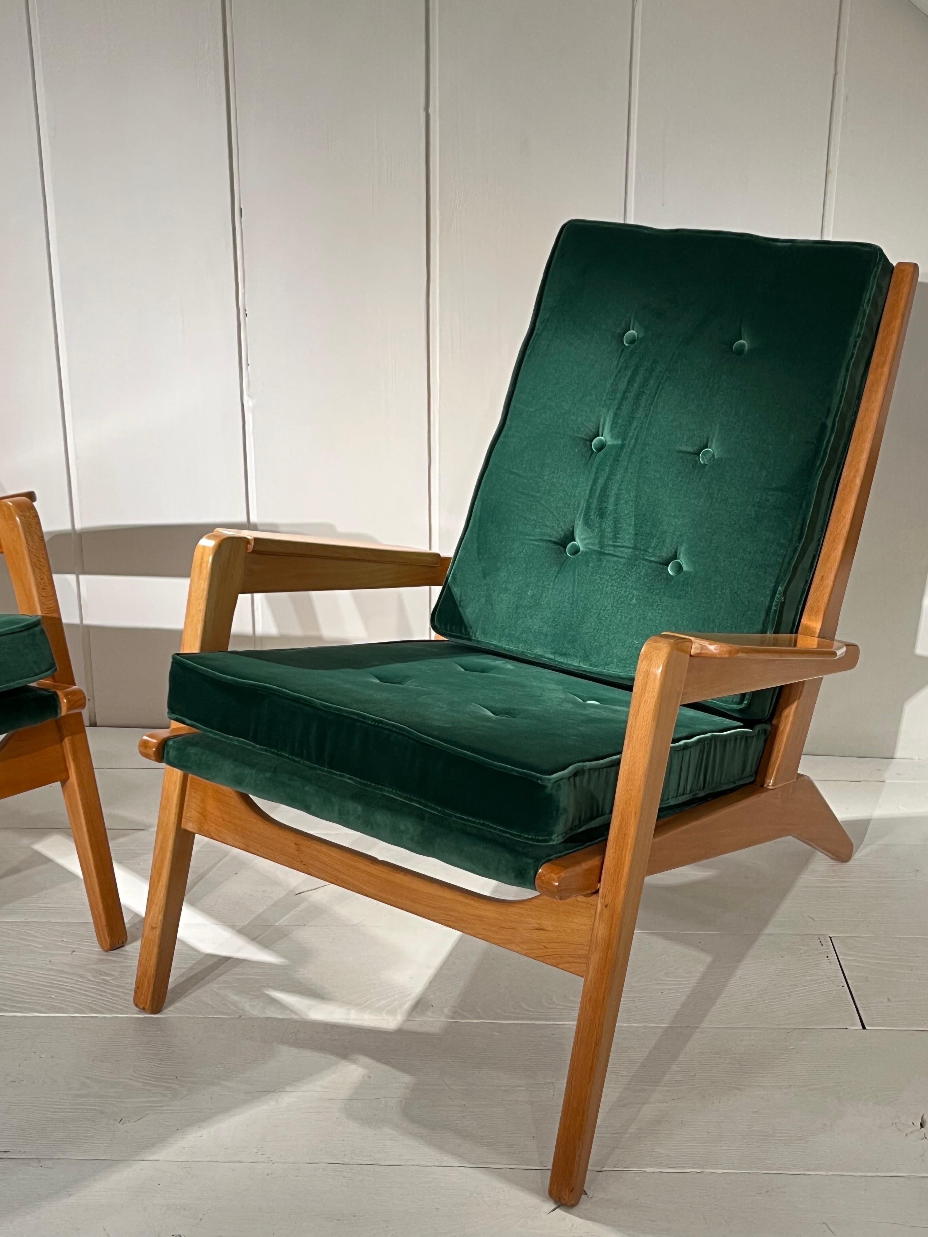 Mid-Century Modern 1950s Armchairs by Pierre Guariche