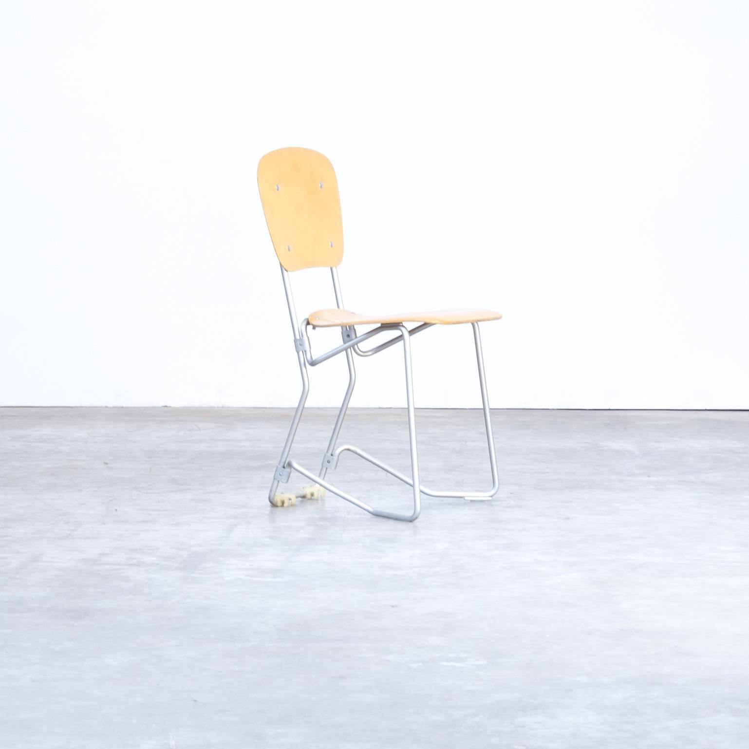 1950s Armin Wirth ‘aluflex’ Folding Chair for Hans Zollinger Sohre Set of 20 For Sale 6