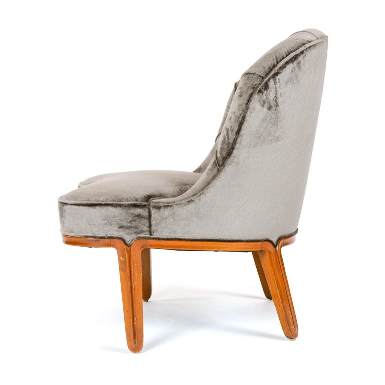 1950s Armless Slipper Chair by Edward Wormley for Dunbar In Excellent Condition For Sale In Sagaponack, NY