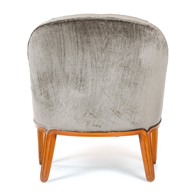 Mid-20th Century 1950s Armless Slipper Chair by Edward Wormley for Dunbar For Sale