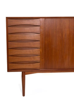 Os63 Teak Highboard by Arne Vodder for Sibast Møbler, 1950's