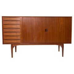 Os63 Teak Highboard by Arne Vodder for Sibast Møbler, 1950's