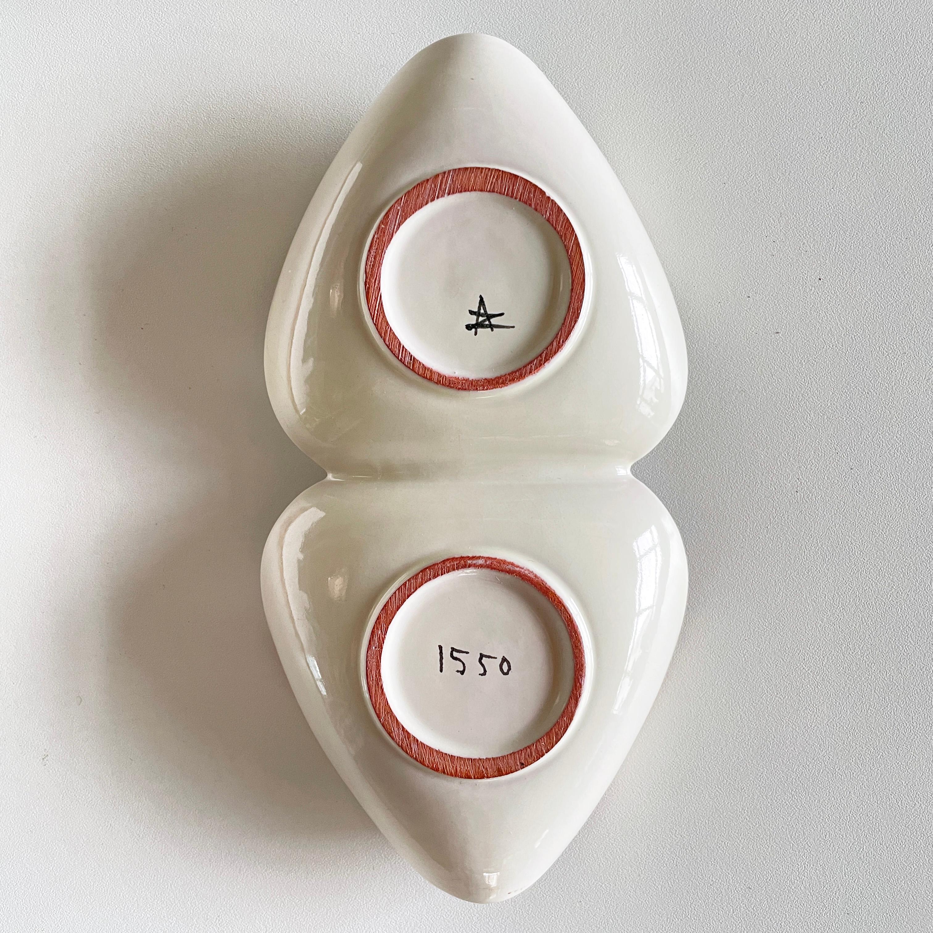 20ième siècle Bol à apéritif en céramique d'Arnold Zahner des années 1950, Rheinfelden, Suisse en vente