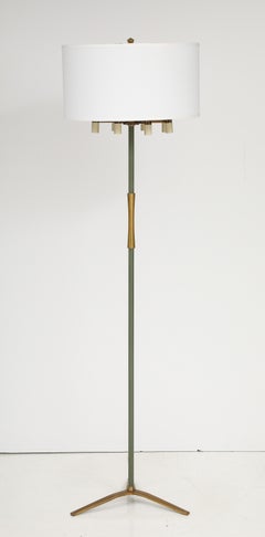 1950s Arredoluce Style Mid-Century Modern Brass Floor Lamp