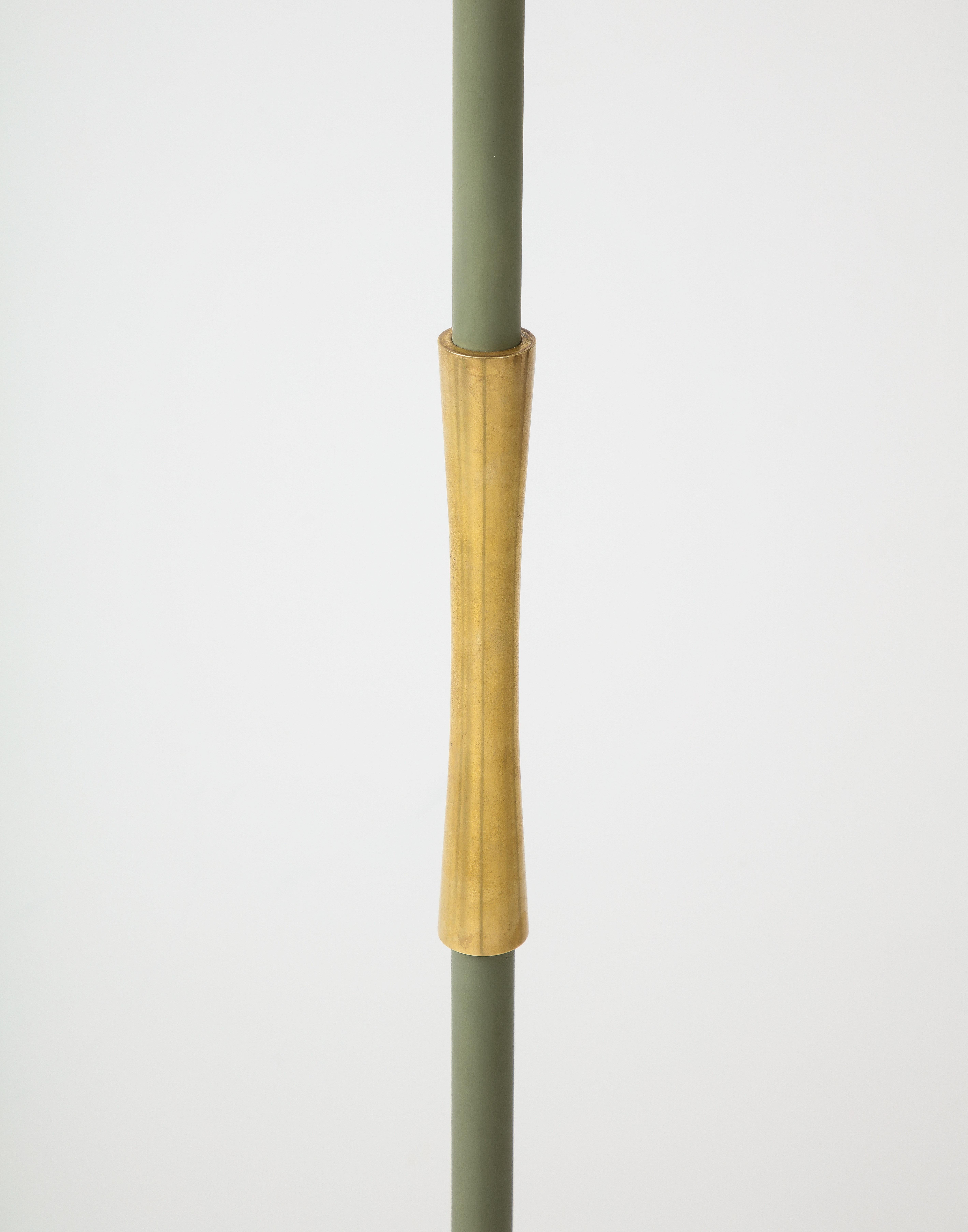 1950s Arredoluce Style Mid-Century Modern Brass Floor Lamp For Sale 3