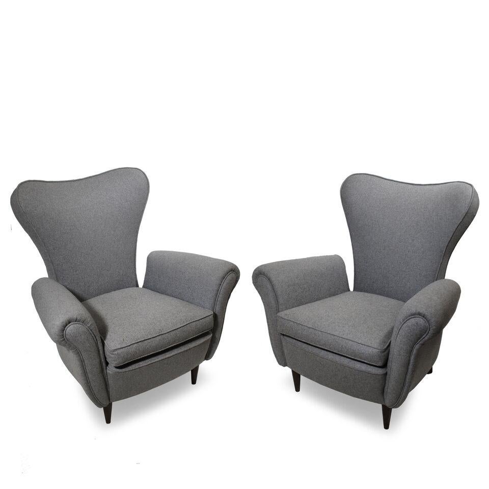 Italian 1950s Armchairs Attributed to Paolo Buffa