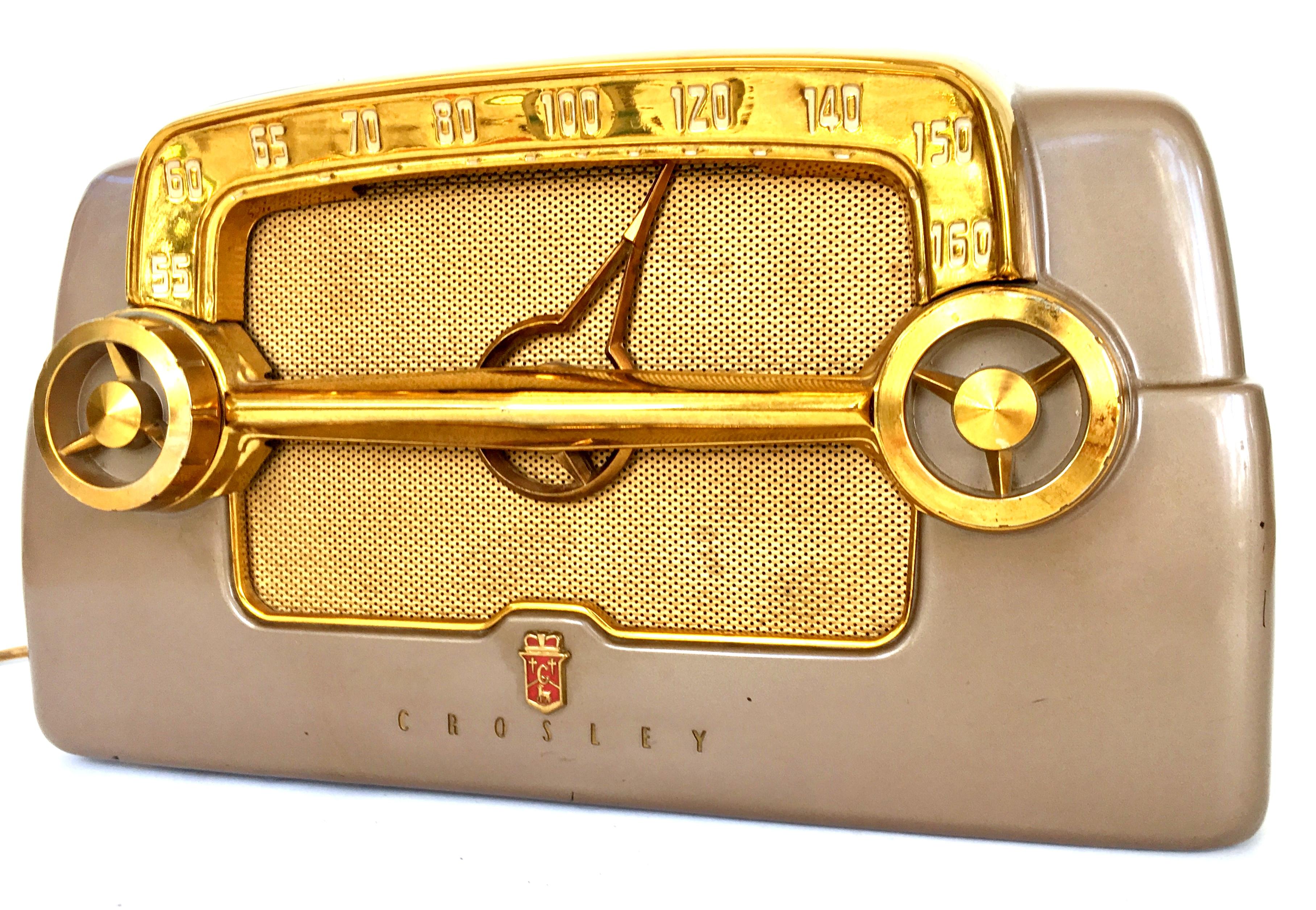 Rare 1950'S Crosley Art Deco style two dial 