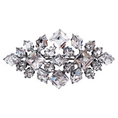 Vintage 1950s Art Deco Diamante Brooch