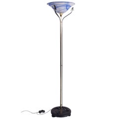 1950s Art Deco Floor Lamp Shape Olympic Brazier Murano glass Mazzega attributed
