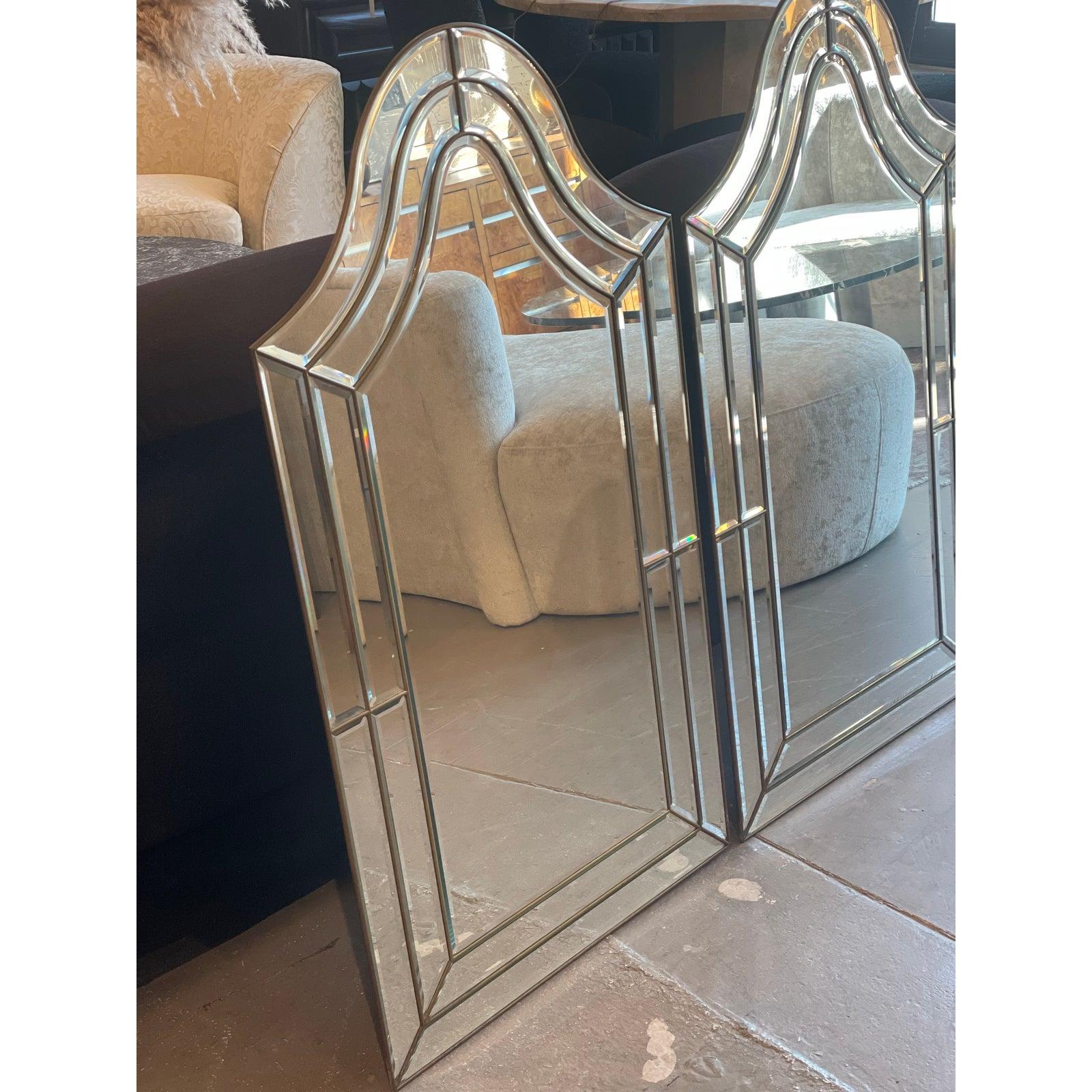 Par de espejos Art Deco de los años 50 Espejo en venta