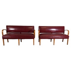 Set di 2 panche in stile Art Deco degli anni '50