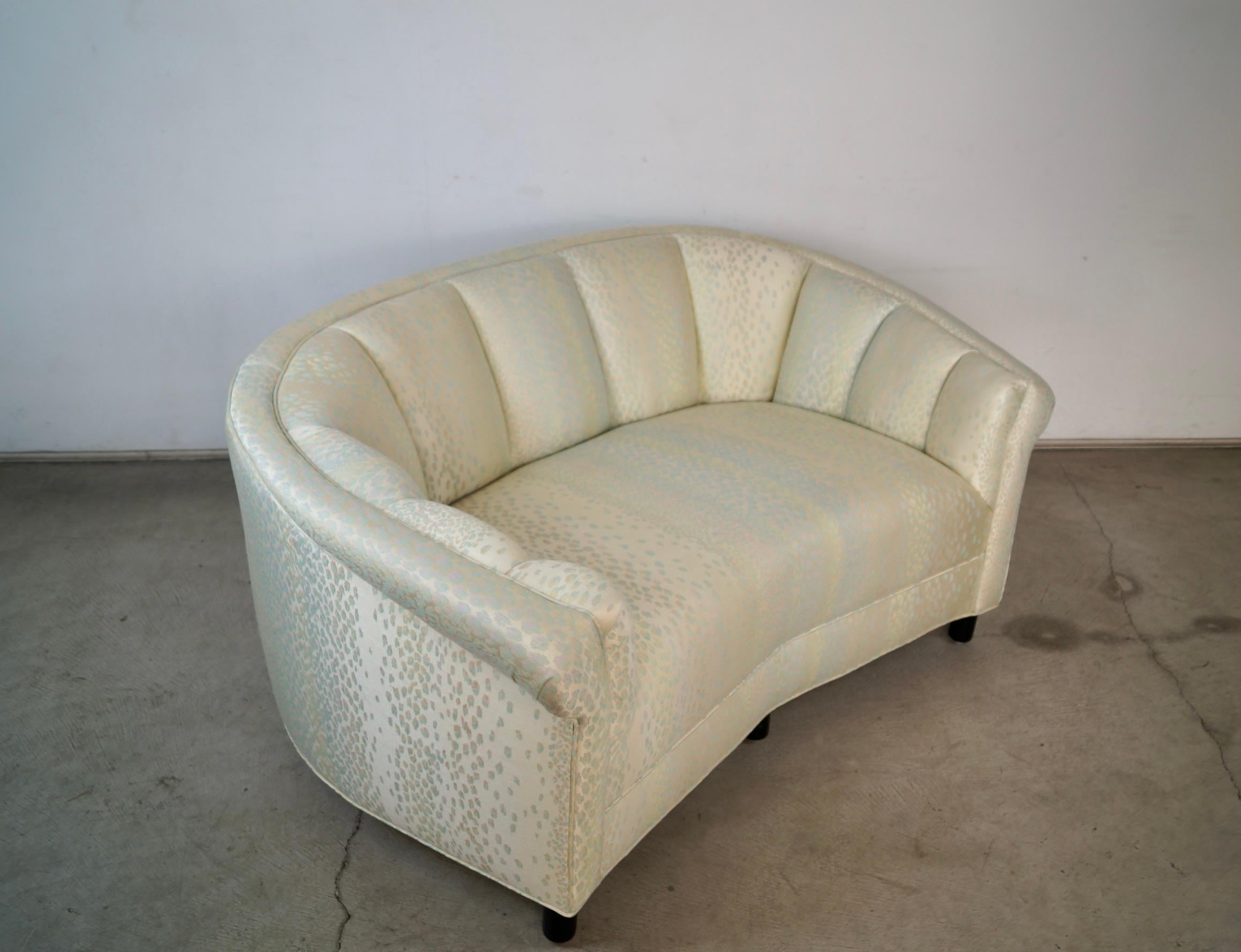 Divano a due piazze con piedistallo in stile Art Deco del 1950 di Vladimir Kagan in vendita 4