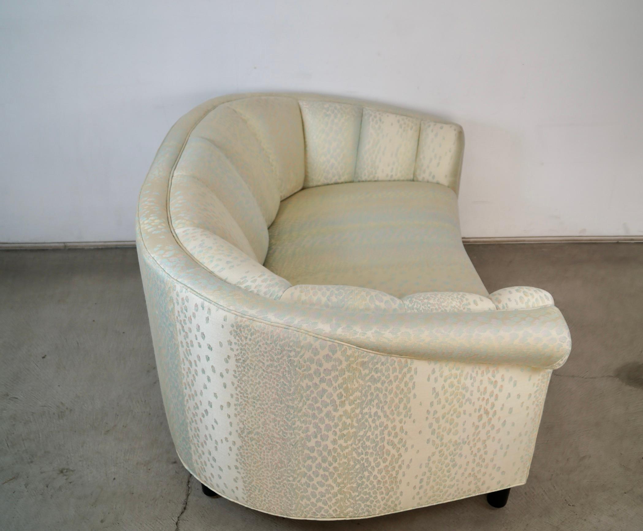 Divano a due piazze con piedistallo in stile Art Deco del 1950 di Vladimir Kagan in vendita 6