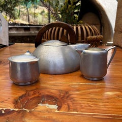 1950s Art Nouveau Creamer & Sugar Newmaid Picquot Ware England