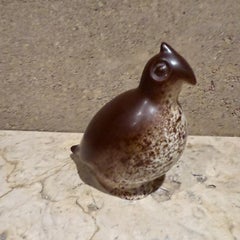 1950s Art Pottery Quail Bird Sculpture by Howard Pierce