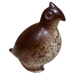 1950s Art Pottery Quail Bird Sculpture by Howard Pierce