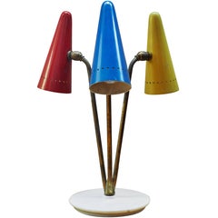 Rare 1950s Arteluce Tricolore Table Lamp