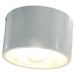 1950s Arteluce White Flush Ceiling Lamp attributed Sarfatti Italy