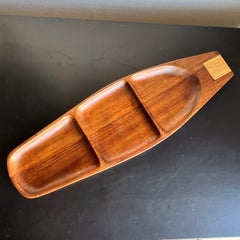 Mid-Century Modern Arthur Umanoff for Raymor Sectioned Wood Serving Tray