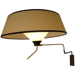 1950s Articulated Armrest Wall Lamp by Maison Arlus