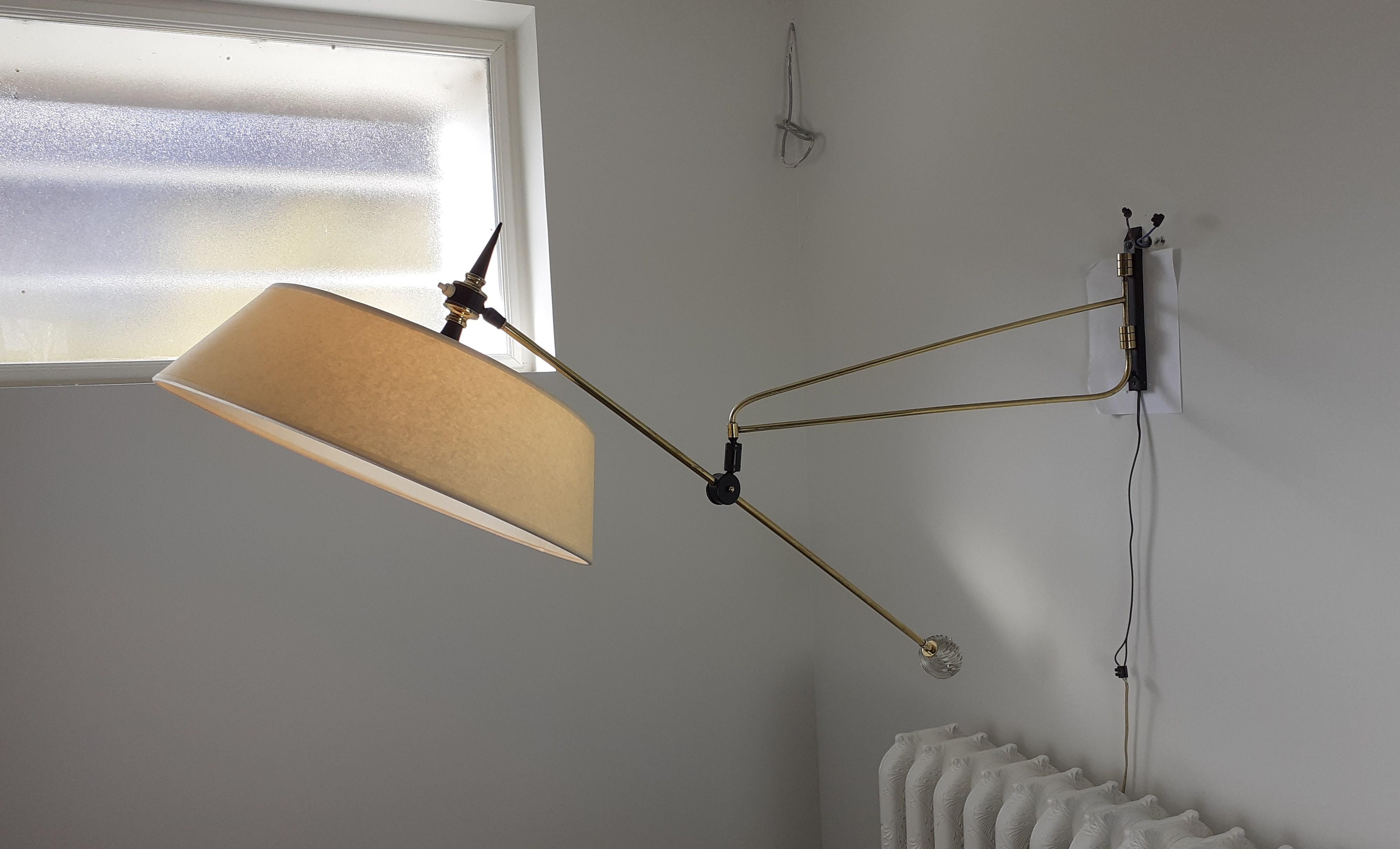 1950s Articulated Sconce by Maison Arlus 12