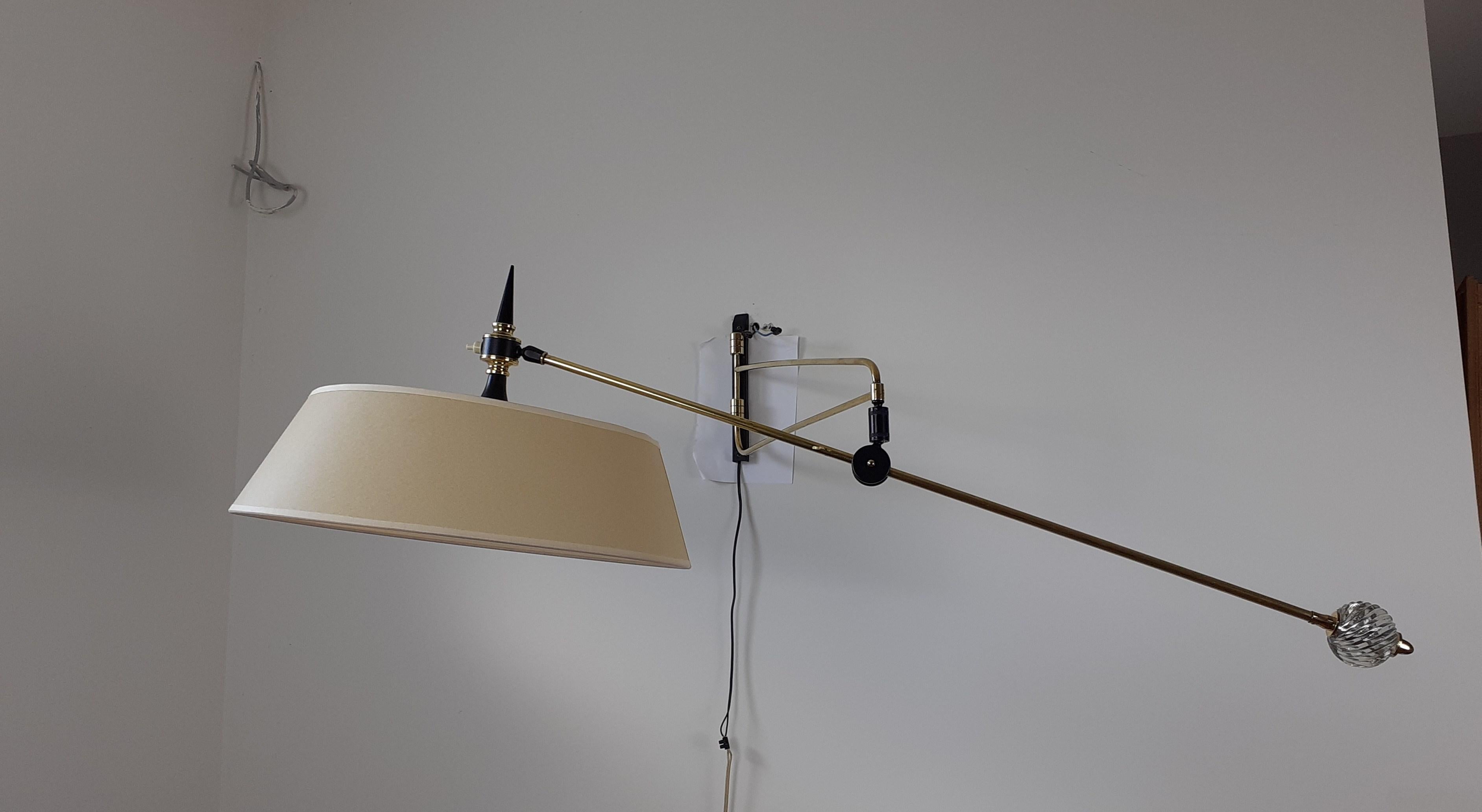 Mid-Century Modern 1950s Articulated Sconce by Maison Arlus